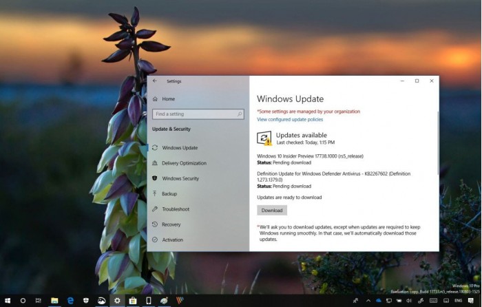 微软向Fast通道发布windows10 Build 17738更新.jpg