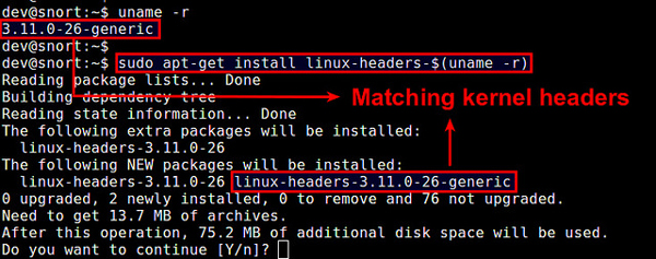  Linux安装合适内核头文件的方法