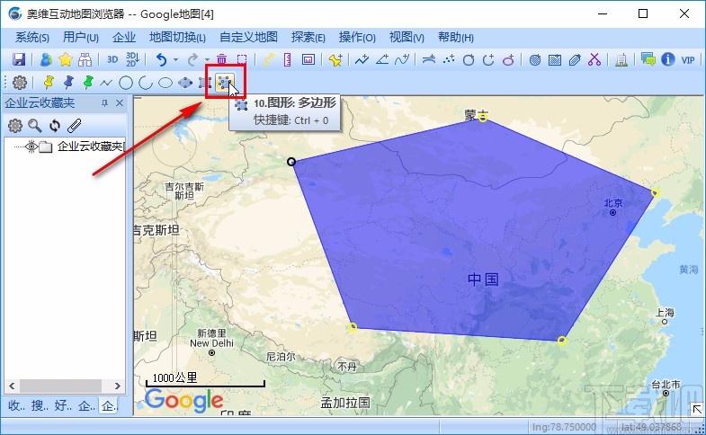 奥维互动地图浏览器导出地图的方法