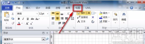 Microsoft Visio删除网格线的方法