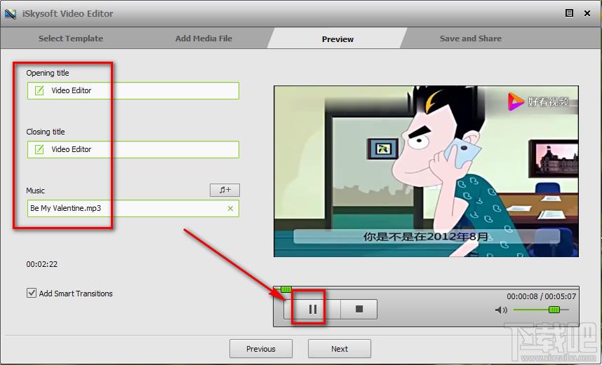 使用iSkysoft Video Editor给视频添加片头的方法