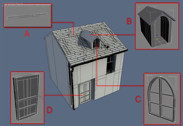 教你怎么用3DMAX制作怀旧老屋教程