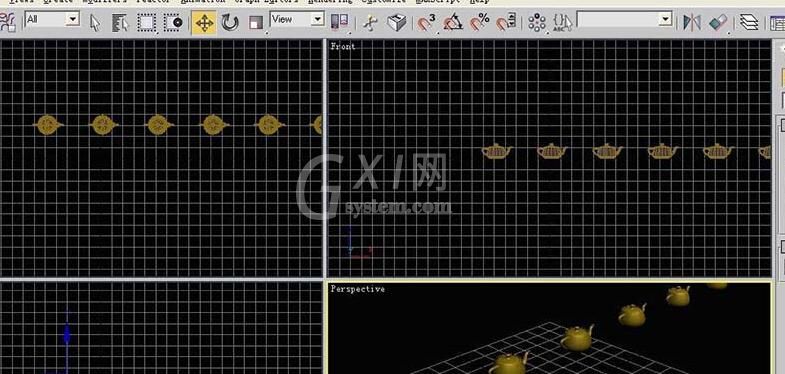 3Ds MAX茶壶阵列成矩阵样式的操作方法截图