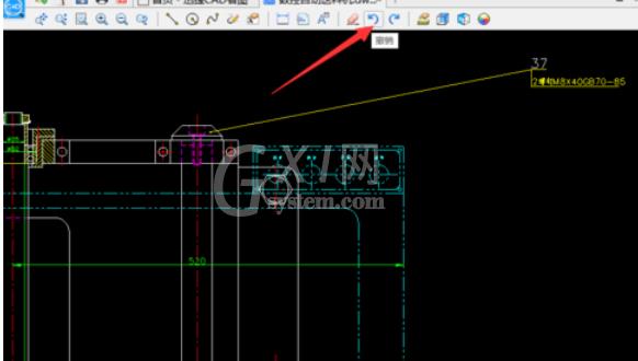 CAD迷你看图快速绘制铅笔线的相关操作步骤截图